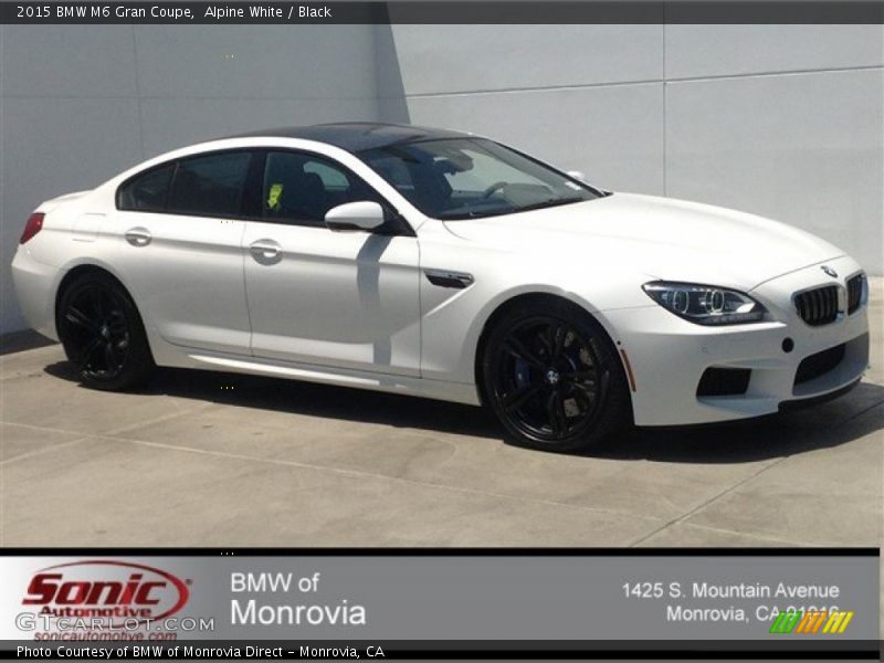 Alpine White / Black 2015 BMW M6 Gran Coupe