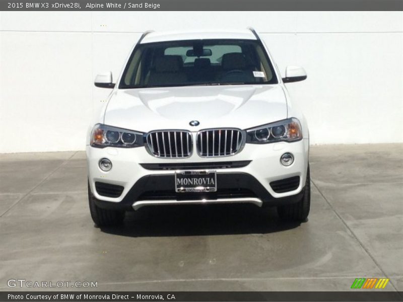 Alpine White / Sand Beige 2015 BMW X3 xDrive28i