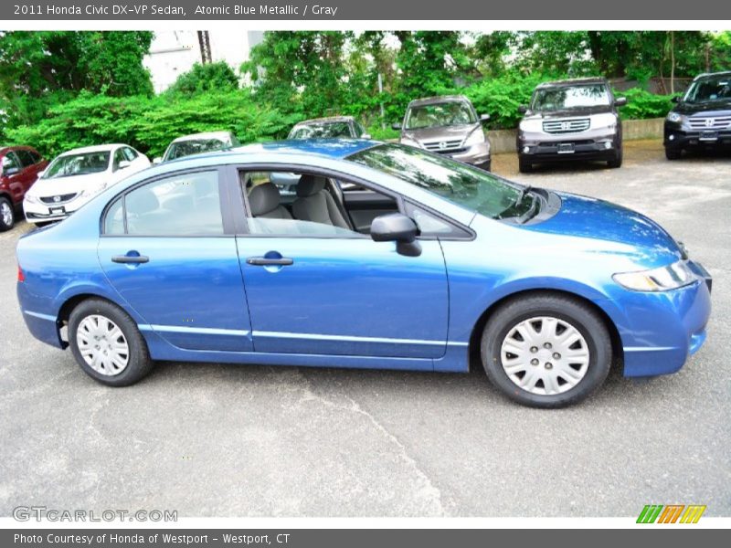 Atomic Blue Metallic / Gray 2011 Honda Civic DX-VP Sedan