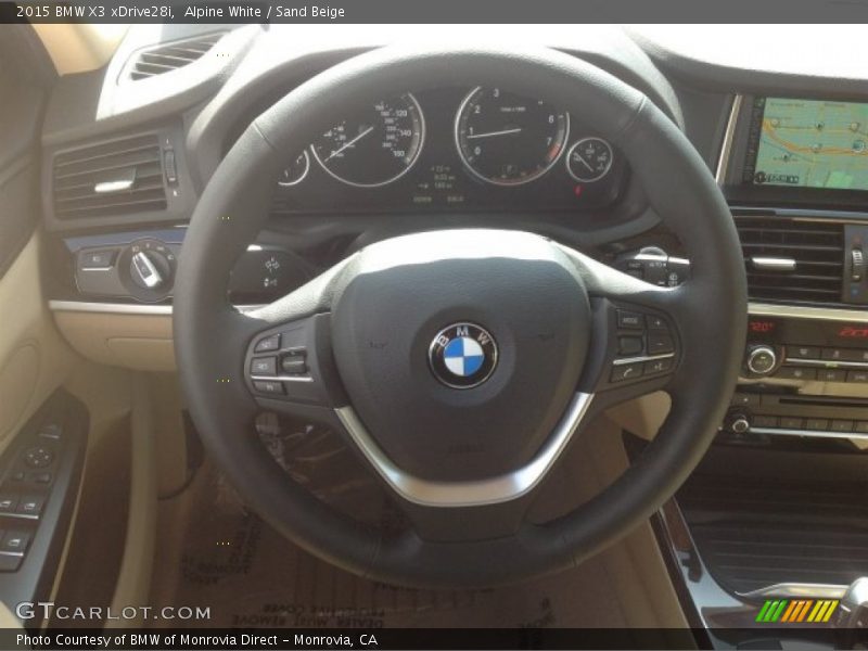 Alpine White / Sand Beige 2015 BMW X3 xDrive28i