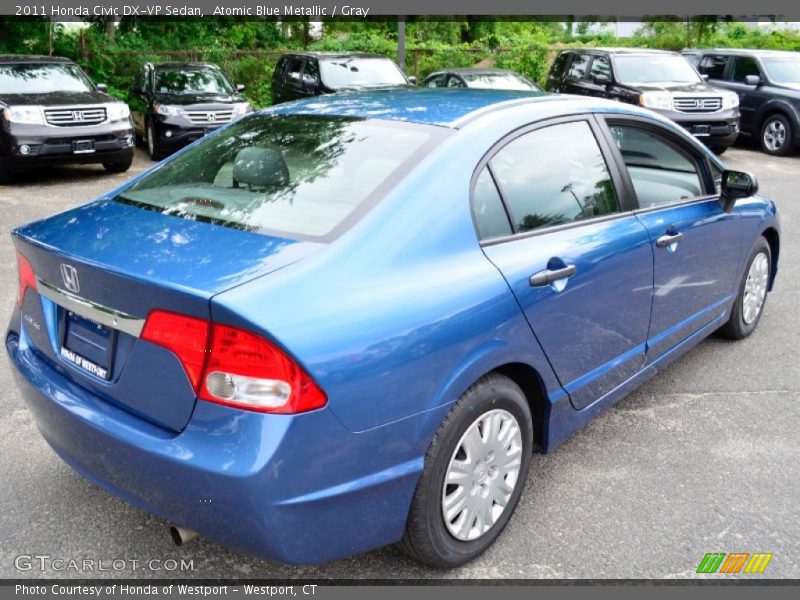 Atomic Blue Metallic / Gray 2011 Honda Civic DX-VP Sedan