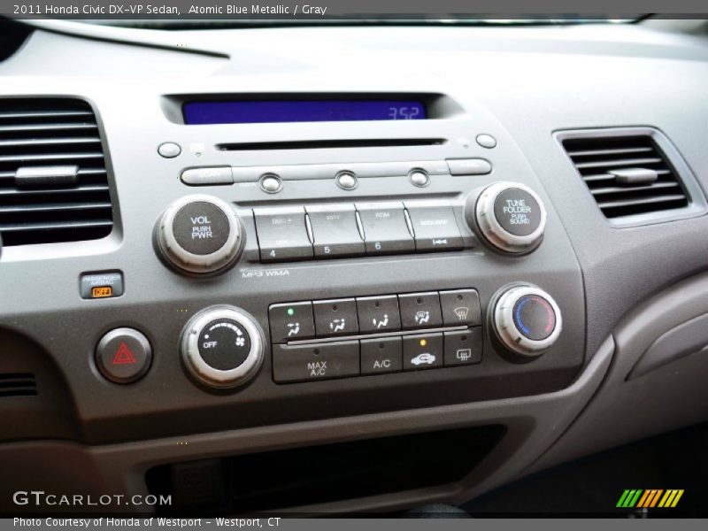 Atomic Blue Metallic / Gray 2011 Honda Civic DX-VP Sedan