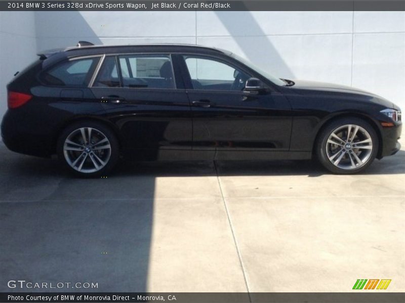 Jet Black / Coral Red/Black 2014 BMW 3 Series 328d xDrive Sports Wagon