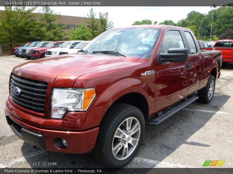 Sunset / Steel Grey 2014 Ford F150 STX SuperCab 4x4