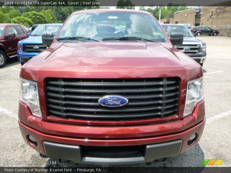 Sunset / Steel Grey 2014 Ford F150 STX SuperCab 4x4