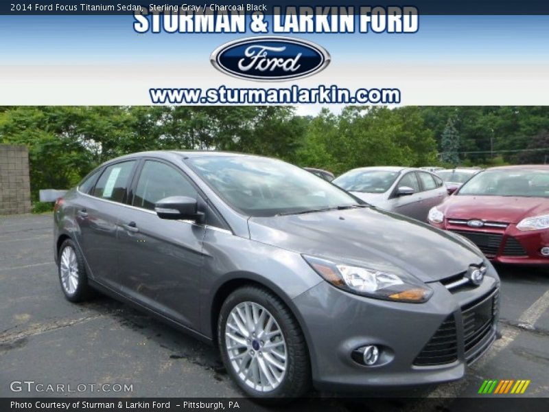 Sterling Gray / Charcoal Black 2014 Ford Focus Titanium Sedan