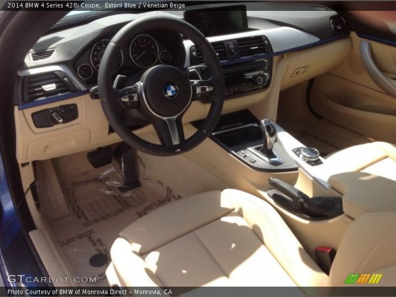 Estoril Blue / Venetian Beige 2014 BMW 4 Series 428i Coupe