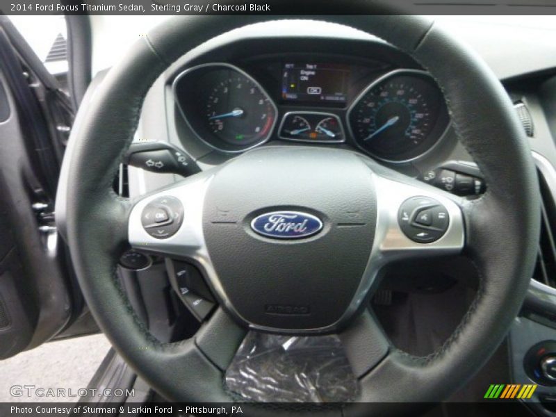 Sterling Gray / Charcoal Black 2014 Ford Focus Titanium Sedan