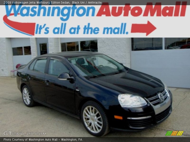 Black Uni / Anthracite 2009 Volkswagen Jetta Wolfsburg Edition Sedan