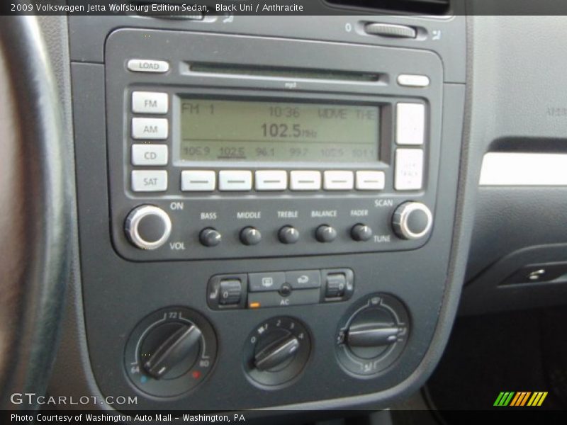 Black Uni / Anthracite 2009 Volkswagen Jetta Wolfsburg Edition Sedan