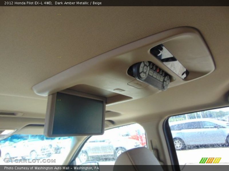 Dark Amber Metallic / Beige 2012 Honda Pilot EX-L 4WD