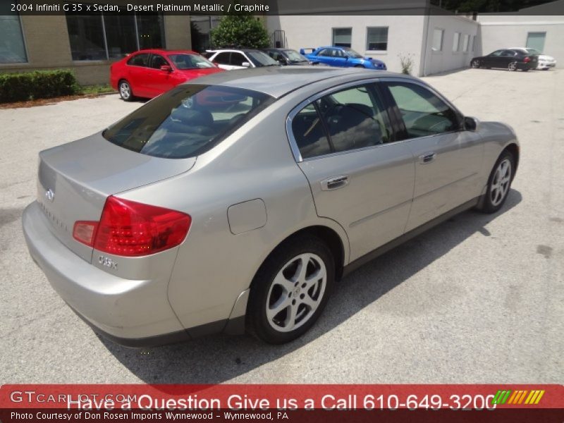 Desert Platinum Metallic / Graphite 2004 Infiniti G 35 x Sedan