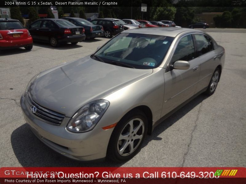 Desert Platinum Metallic / Graphite 2004 Infiniti G 35 x Sedan