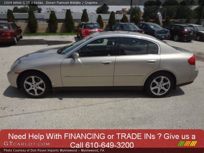 Desert Platinum Metallic / Graphite 2004 Infiniti G 35 x Sedan
