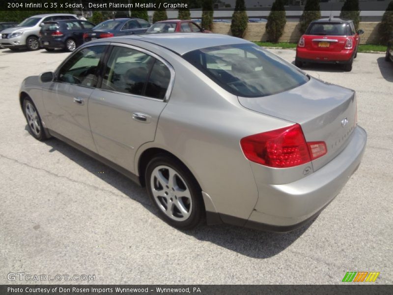 Desert Platinum Metallic / Graphite 2004 Infiniti G 35 x Sedan