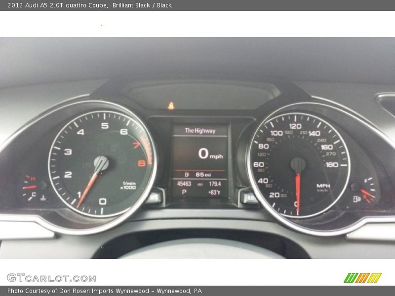 Brilliant Black / Black 2012 Audi A5 2.0T quattro Coupe