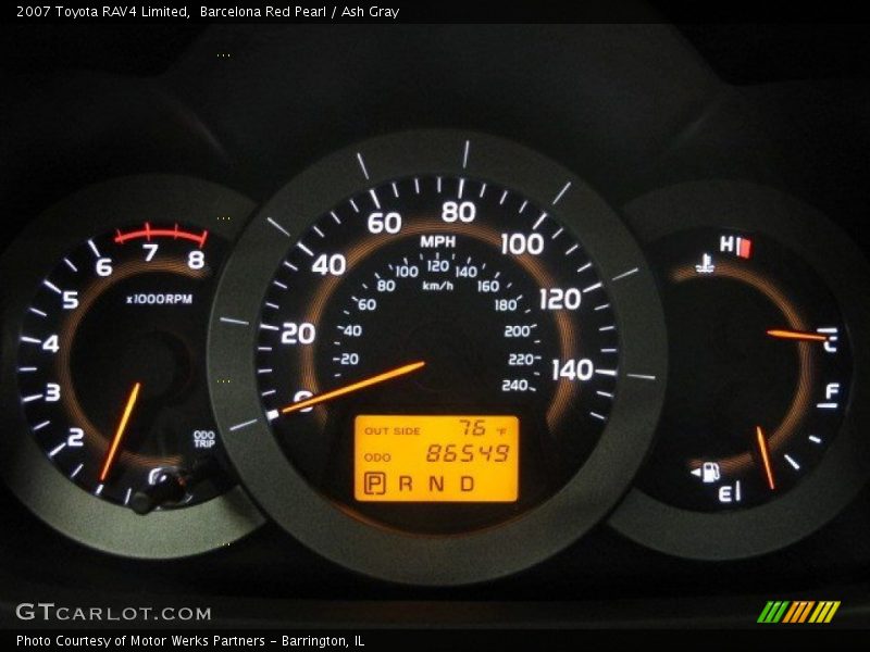 Barcelona Red Pearl / Ash Gray 2007 Toyota RAV4 Limited