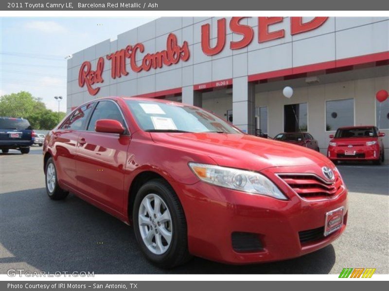 Barcelona Red Metallic / Ash 2011 Toyota Camry LE