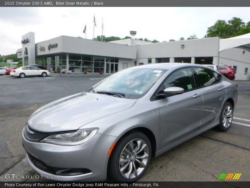 Billet Silver Metallic / Black 2015 Chrysler 200 S AWD