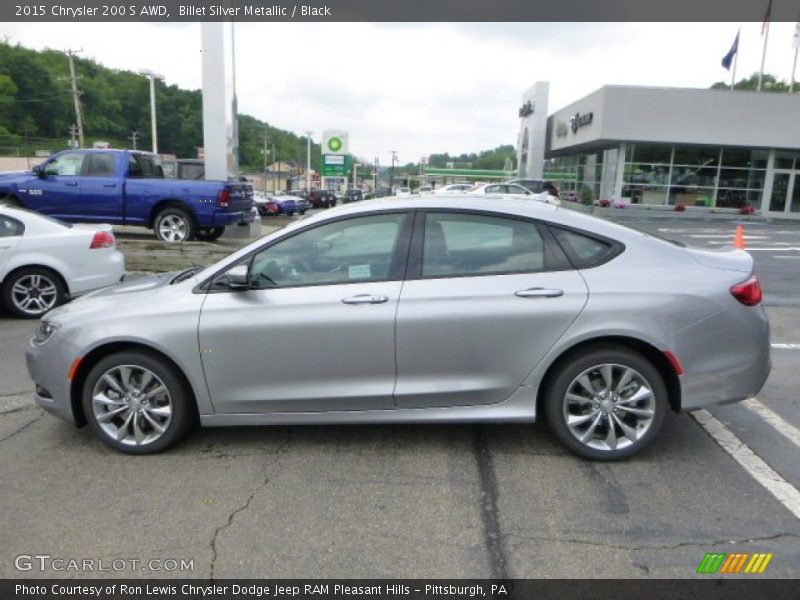 Billet Silver Metallic / Black 2015 Chrysler 200 S AWD