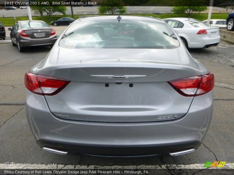 Billet Silver Metallic / Black 2015 Chrysler 200 S AWD