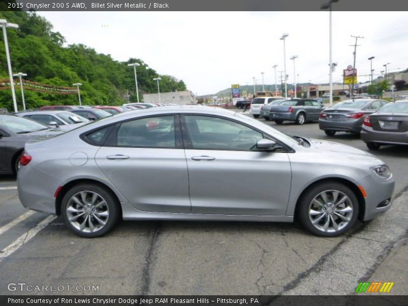 Billet Silver Metallic / Black 2015 Chrysler 200 S AWD