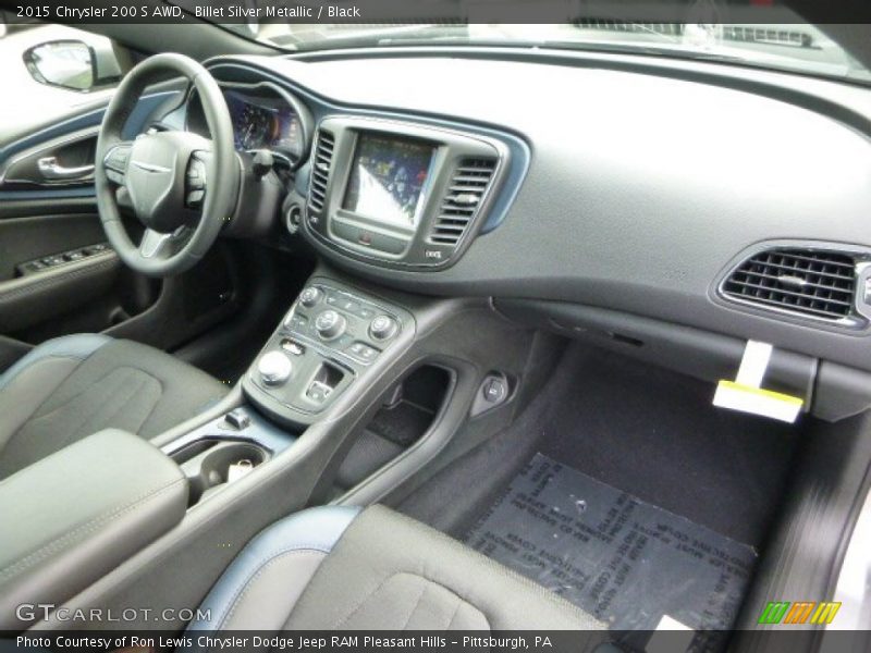 Billet Silver Metallic / Black 2015 Chrysler 200 S AWD