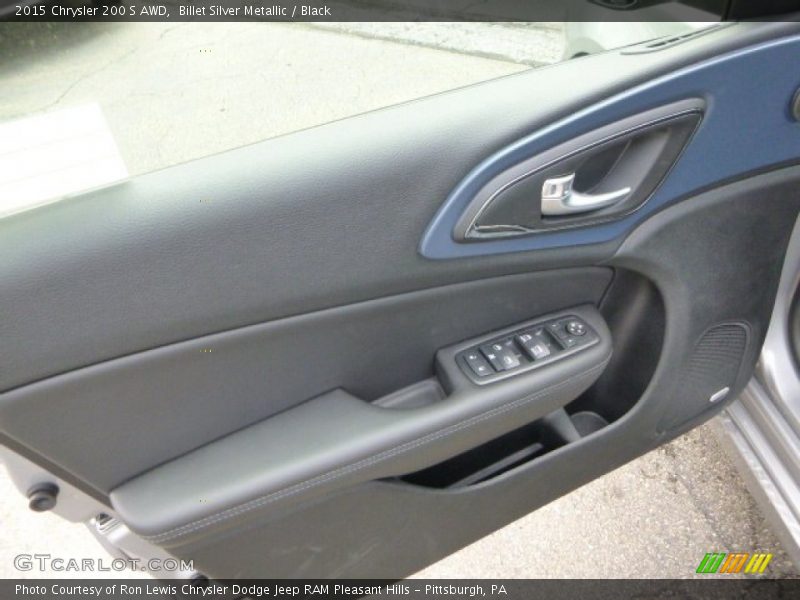 Billet Silver Metallic / Black 2015 Chrysler 200 S AWD