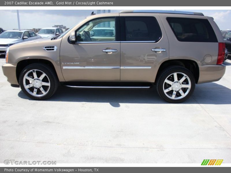 Gold Mist / Cocoa/Light Cashmere 2007 Cadillac Escalade AWD