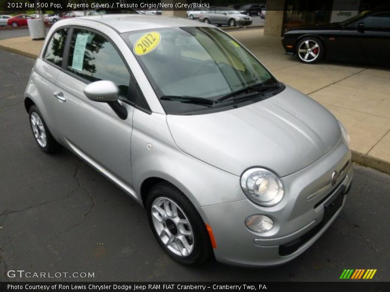 Argento (Silver) / Tessuto Grigio/Nero (Grey/Black) 2012 Fiat 500 Pop