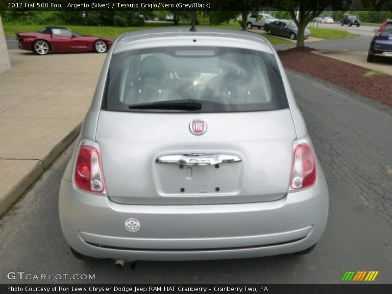 Argento (Silver) / Tessuto Grigio/Nero (Grey/Black) 2012 Fiat 500 Pop