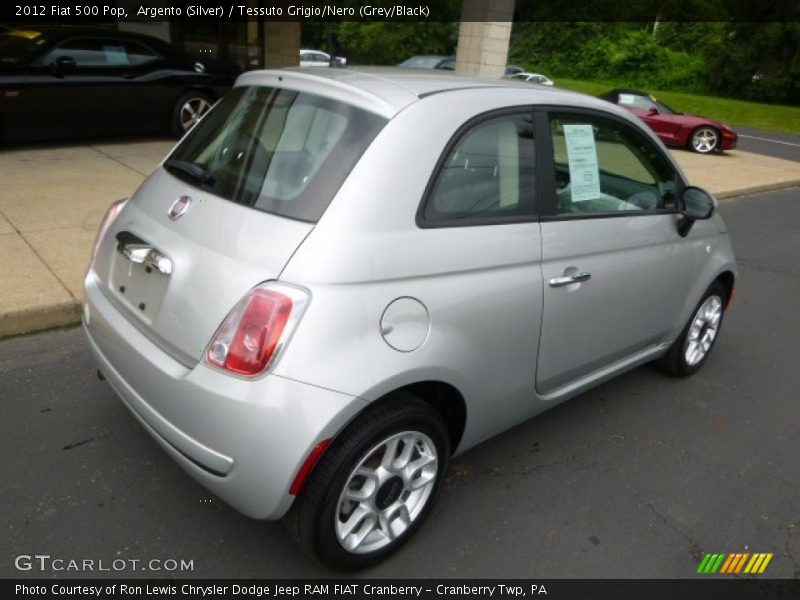 Argento (Silver) / Tessuto Grigio/Nero (Grey/Black) 2012 Fiat 500 Pop