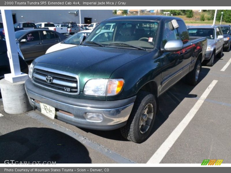 Imperial Jade Mica / Gray 2000 Toyota Tundra SR5 Extended Cab 4x4