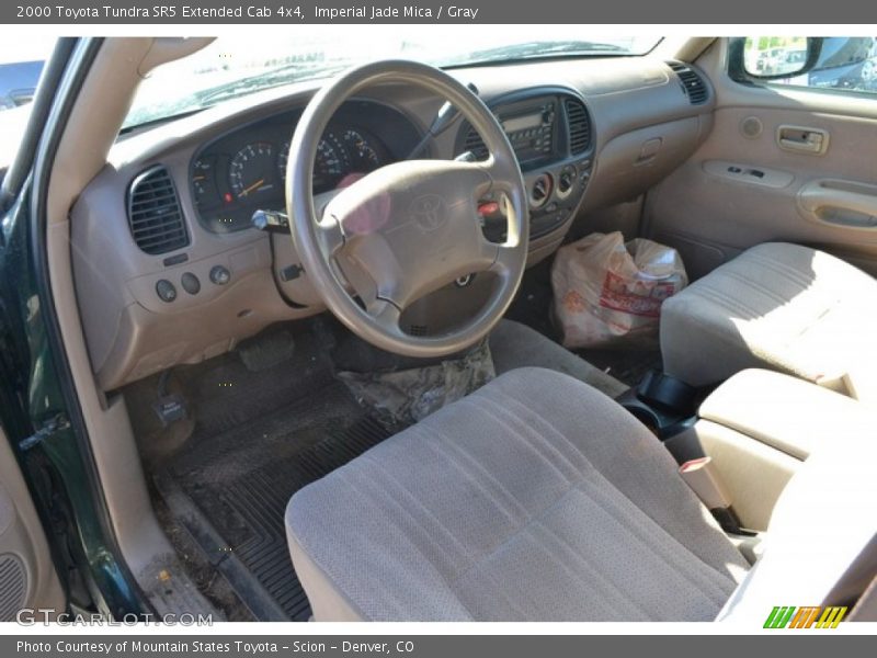 Imperial Jade Mica / Gray 2000 Toyota Tundra SR5 Extended Cab 4x4