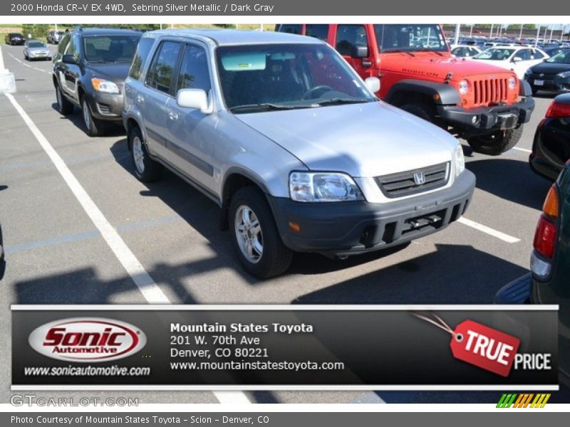 Sebring Silver Metallic / Dark Gray 2000 Honda CR-V EX 4WD