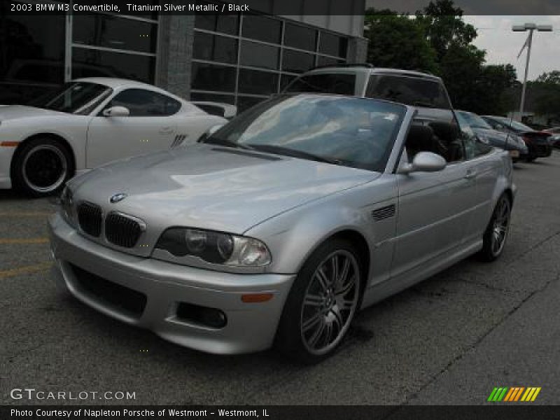 Titanium Silver Metallic / Black 2003 BMW M3 Convertible