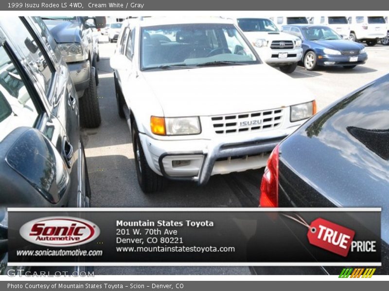Cream White / Gray 1999 Isuzu Rodeo LS 4WD