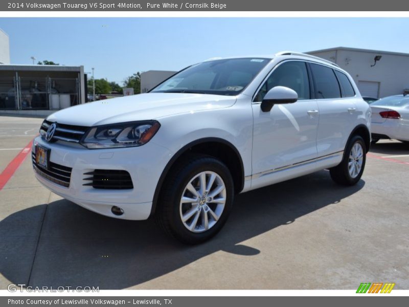 Pure White / Cornsilk Beige 2014 Volkswagen Touareg V6 Sport 4Motion