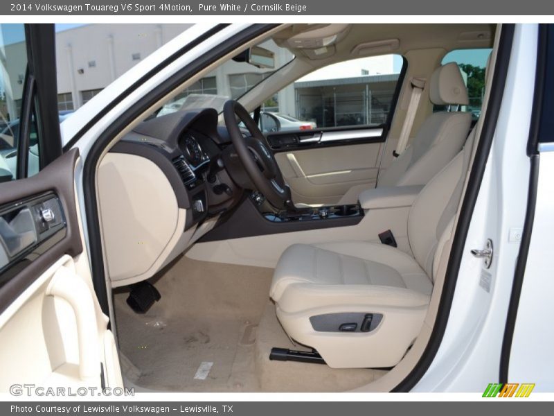 Pure White / Cornsilk Beige 2014 Volkswagen Touareg V6 Sport 4Motion