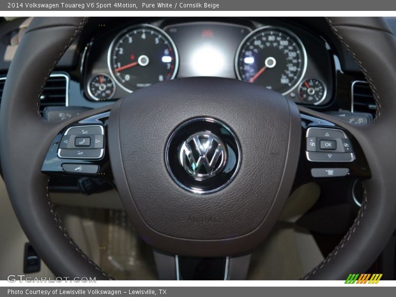 Pure White / Cornsilk Beige 2014 Volkswagen Touareg V6 Sport 4Motion