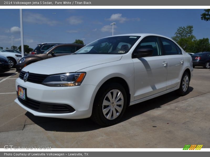 Pure White / Titan Black 2014 Volkswagen Jetta S Sedan