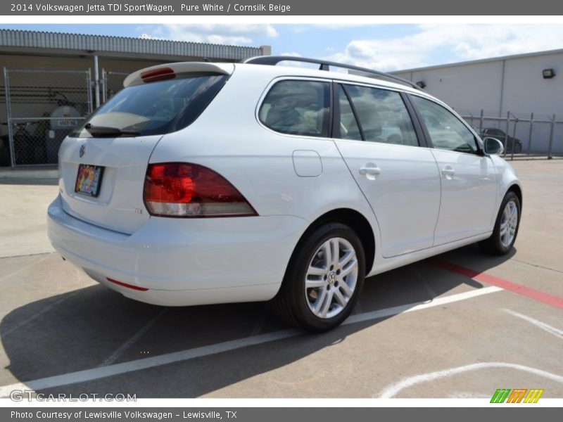 Pure White / Cornsilk Beige 2014 Volkswagen Jetta TDI SportWagen