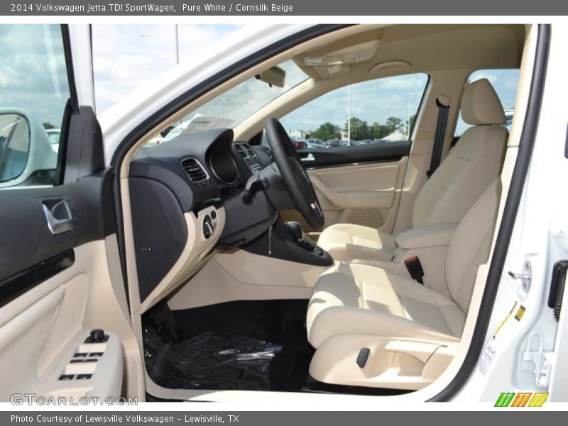 Pure White / Cornsilk Beige 2014 Volkswagen Jetta TDI SportWagen