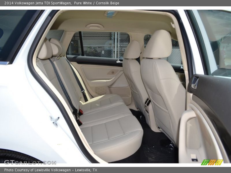 Pure White / Cornsilk Beige 2014 Volkswagen Jetta TDI SportWagen