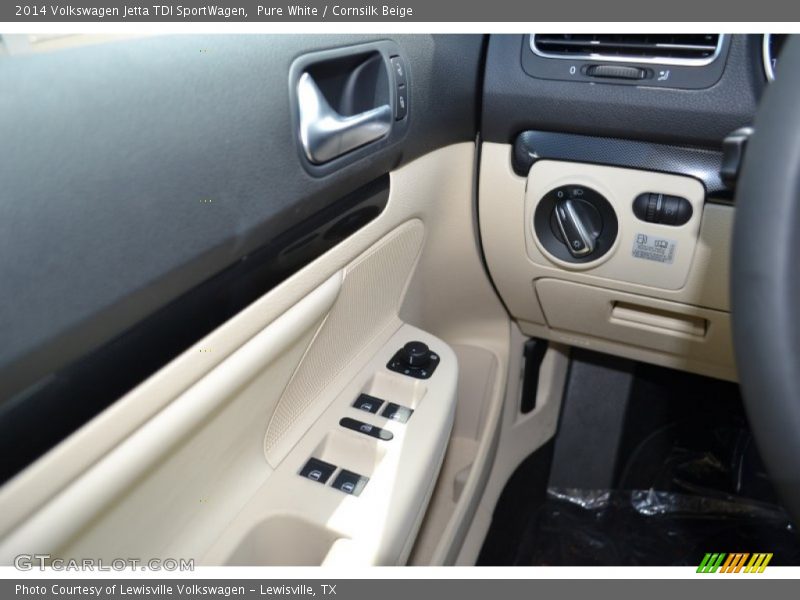 Pure White / Cornsilk Beige 2014 Volkswagen Jetta TDI SportWagen