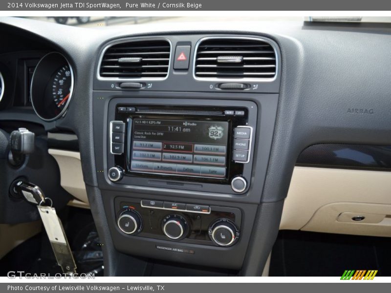 Pure White / Cornsilk Beige 2014 Volkswagen Jetta TDI SportWagen