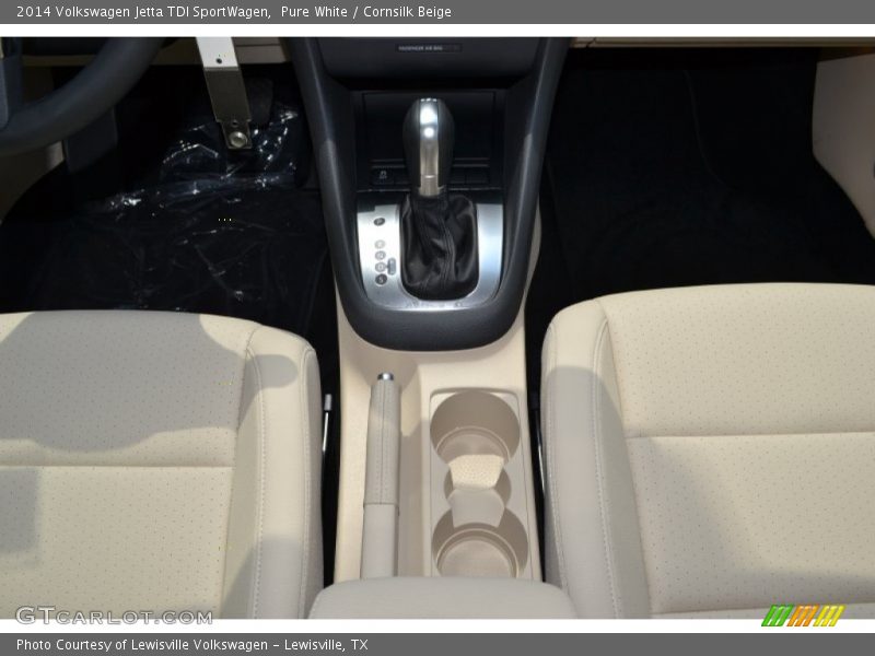 Pure White / Cornsilk Beige 2014 Volkswagen Jetta TDI SportWagen