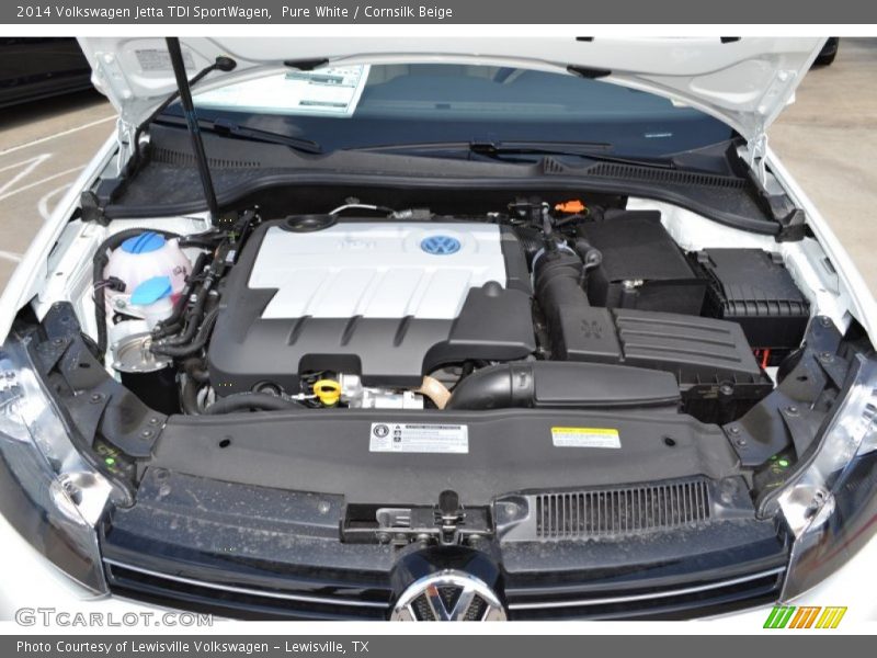Pure White / Cornsilk Beige 2014 Volkswagen Jetta TDI SportWagen