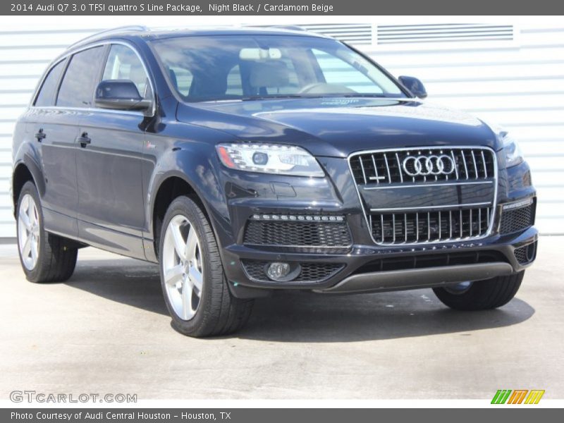 Night Black / Cardamom Beige 2014 Audi Q7 3.0 TFSI quattro S Line Package