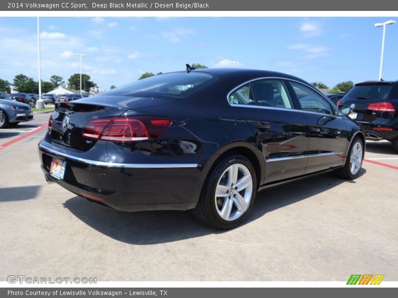 Deep Black Metallic / Desert Beige/Black 2014 Volkswagen CC Sport